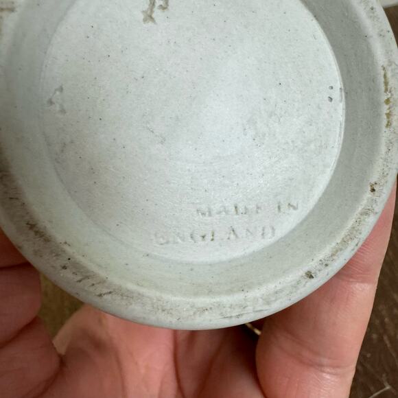 Wedgwood‎ England dark blue Navy Jasperware 4 inch Cylindrical Spill Vase - Picture 7 of 12